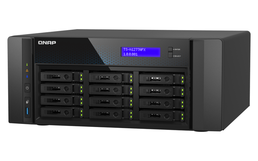 QNAP TS-H1277AFX-R7-32G NAS- ja tallennuspalvelimet Tower AMD Ryzen™ 7 32 GB DDR5 0 TB QuTS hero musta