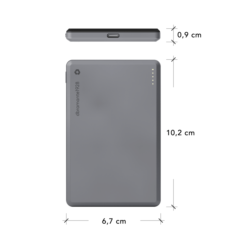 dbramante1928 re-charge MagSafe battery pack 5000mAh Grå