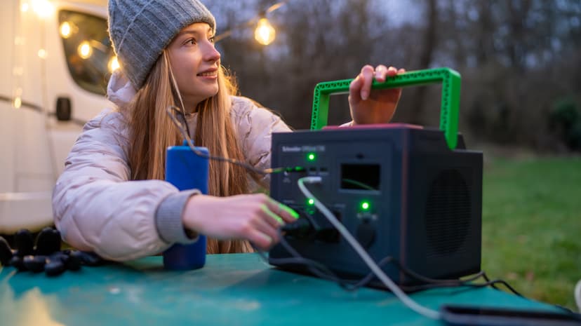 APC SE OffGrid Portable Power Station 730 - Li-Ion-batteri, LCD, 2 x stikkontakt, 3 x USB-A, 2 x USB-C, 3 x 12V, trådløs lader