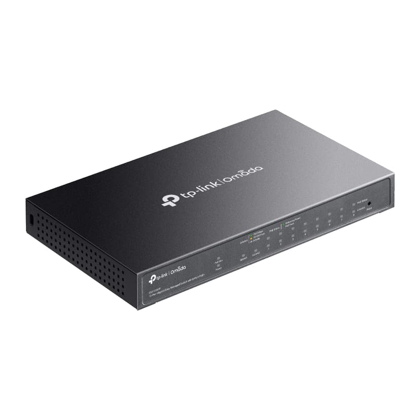 TP-Link Omada ES210GMP nätverksswitch Hanterad Gigabit Ethernet (10/100/1000) Power over Ethernet (PoE) Svart