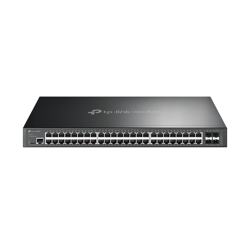 TP-Link Omada 48-porttinen Gigabit L2+ hallittava kytkin, jossa on 4 10GE SFP+ -paikkaa
