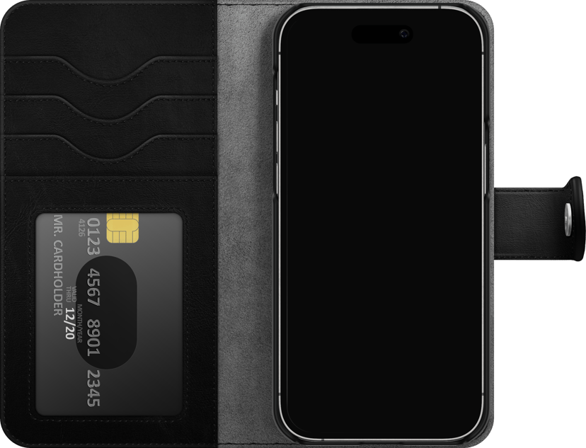 iDeal of Sweden Magnet Wallet+ iPhone 15 Pro Svart