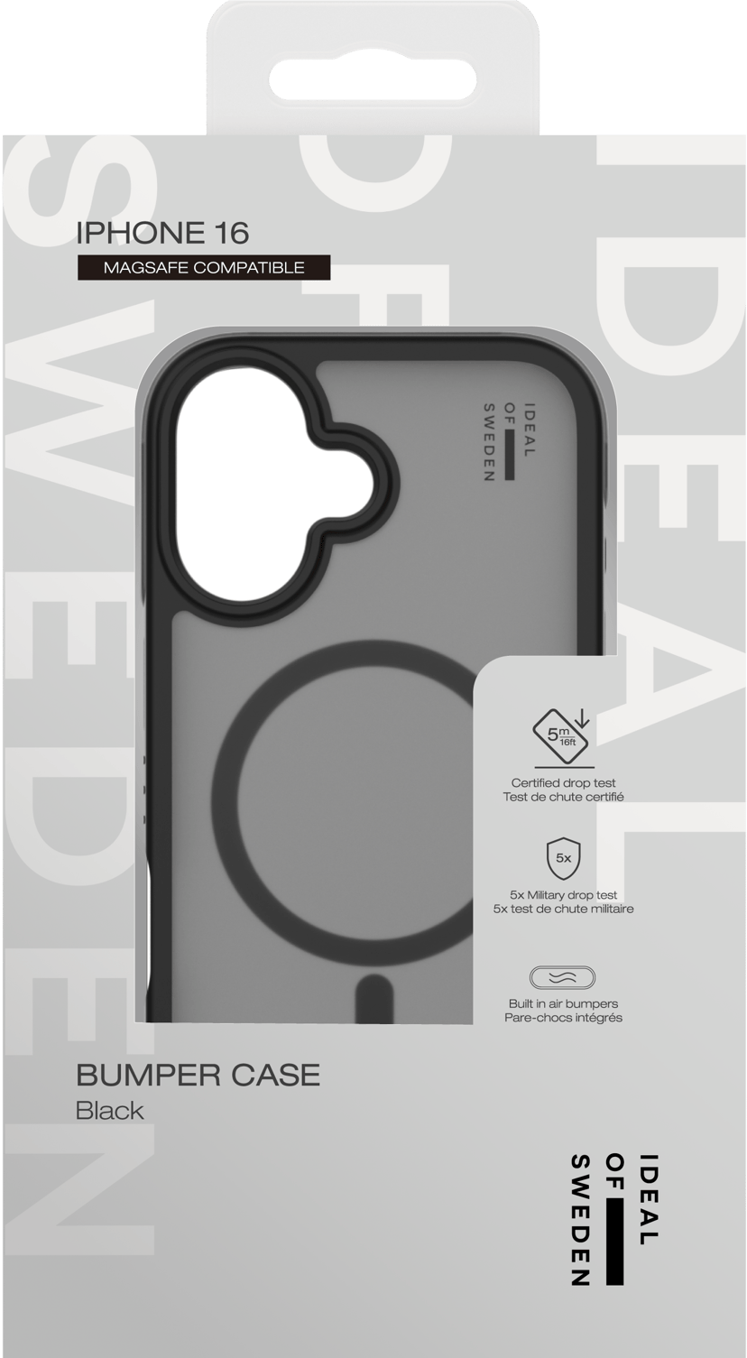 iDeal of Sweden Bumper Case MagSafe iPhone 16 Svart