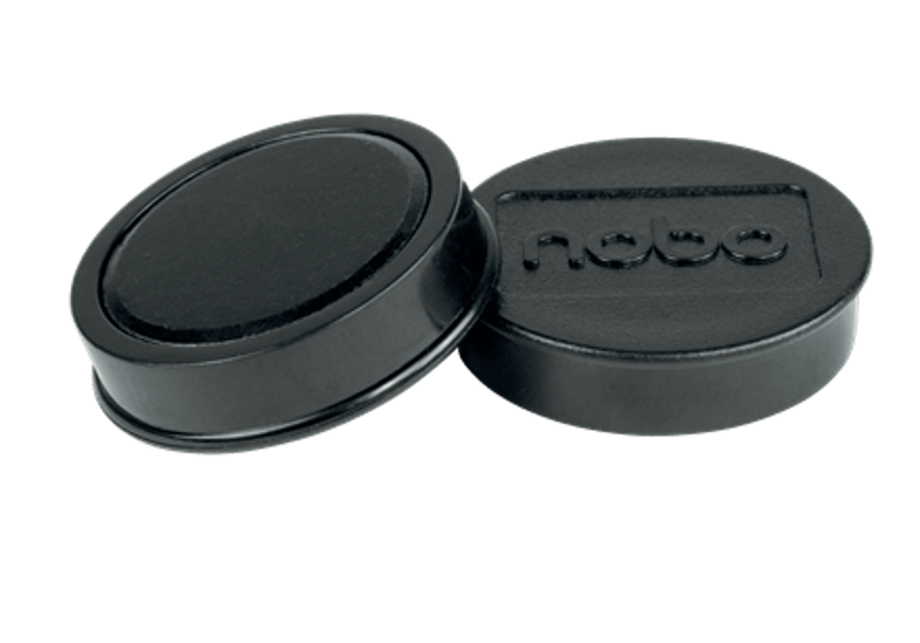 Nobo Magneter Svart 38mm 10st - Whiteboard