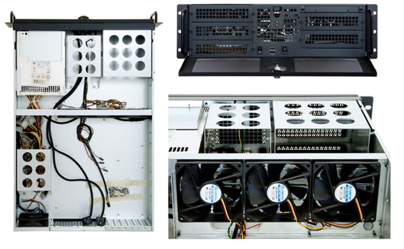 Chieftec PC-Chassi 19" 3U UNC-310RS 1X500w Black Rack Svart