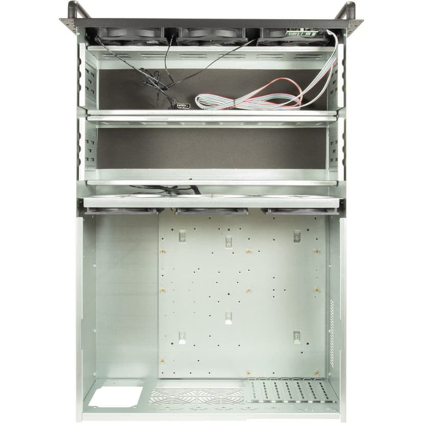Inter-Tech 4F28 Mining Rack 4U 19" Rack Silver, Svart