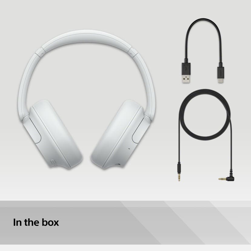 Sony WH-CH720N Trådlösa Hörlurar - (Fyndvara klass 2) Stereo USB-C Vit