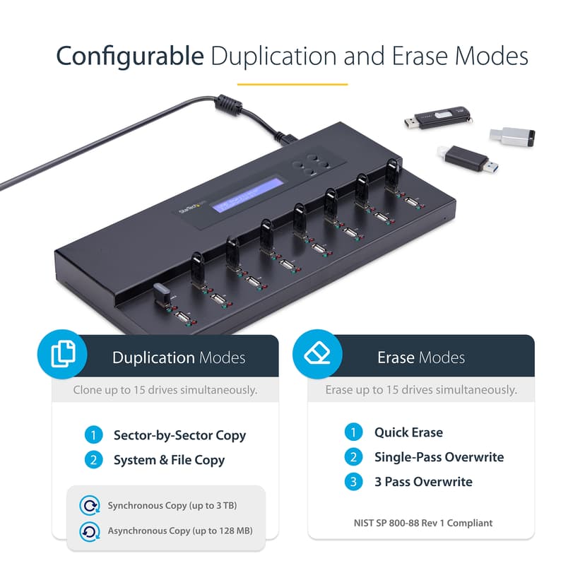 Startech 1:15 Standalone USB Duplicator and Eraser