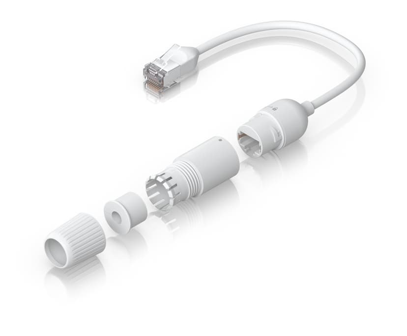 Ubiquiti UniFi Easy Cable IPX6 2-Pack RJ-45 Cat6a 0.185m Vit