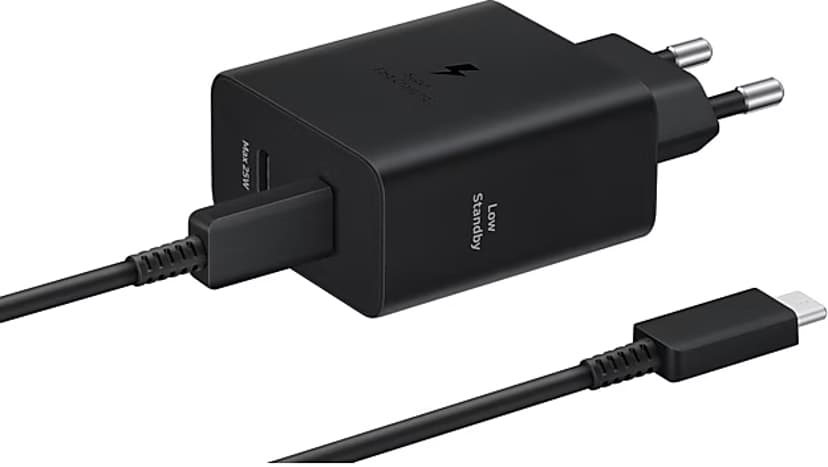 Samsung 50 W strømadapter med USB-C-kabel 1.8m Svart