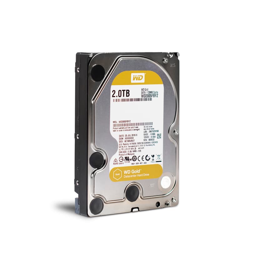WD Gold 2TB 3.5" 7200r/min SATA 6.0 Gbit/s HDD