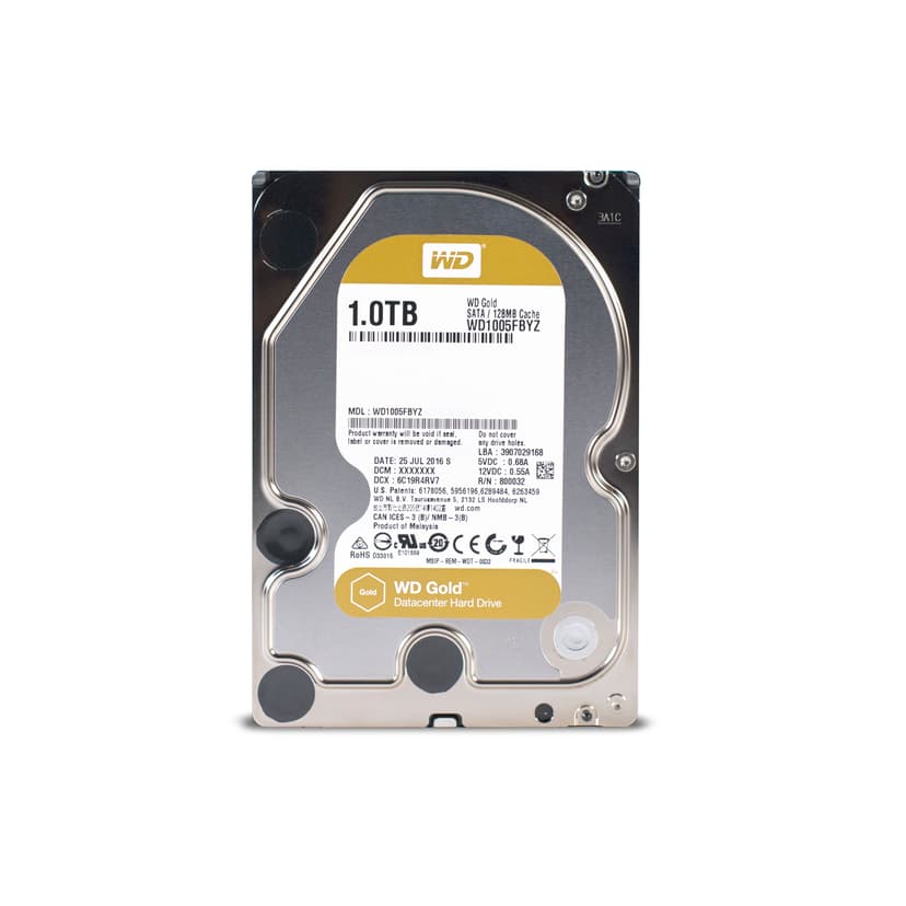 WD Gold 1TB 3.5" 7200r/min SATA 6.0 Gbit/s HDD