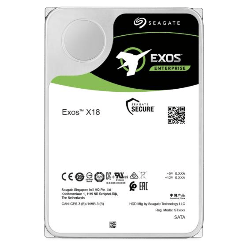 Seagate EXOS X18 18TB 512E/4KN 3.5" 7200r/min SATA 6.0 Gbit/s HDD