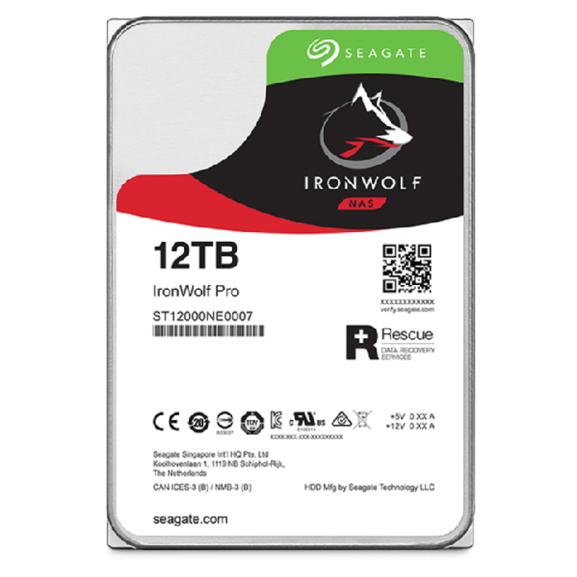Seagate IronWolf Pro NT 12TB 3.5" 7200r/min SATA 6.0 Gbit/s HDD