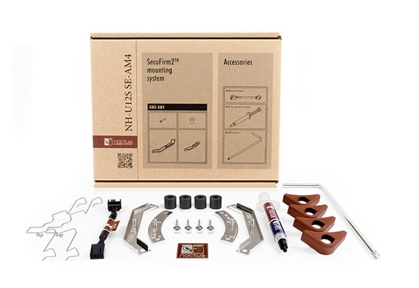 Noctua NH-U12S AM4 Kylare Beige, Brun, Rostfritt stål