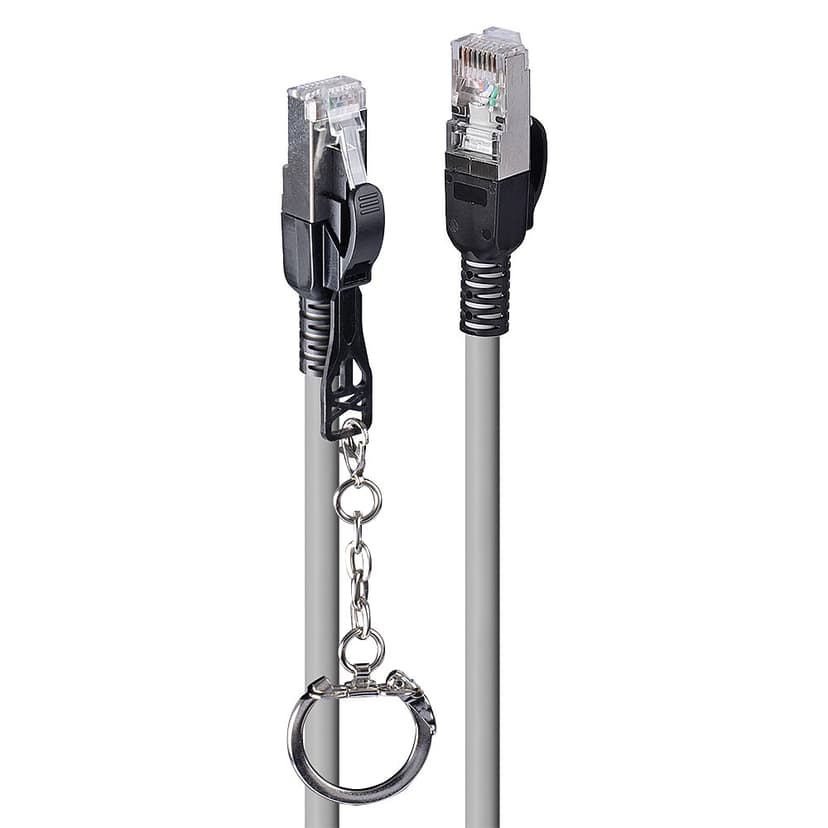 Lindy Security Network Cable 1M RJ-45 Cat 6A 1m Harmaa