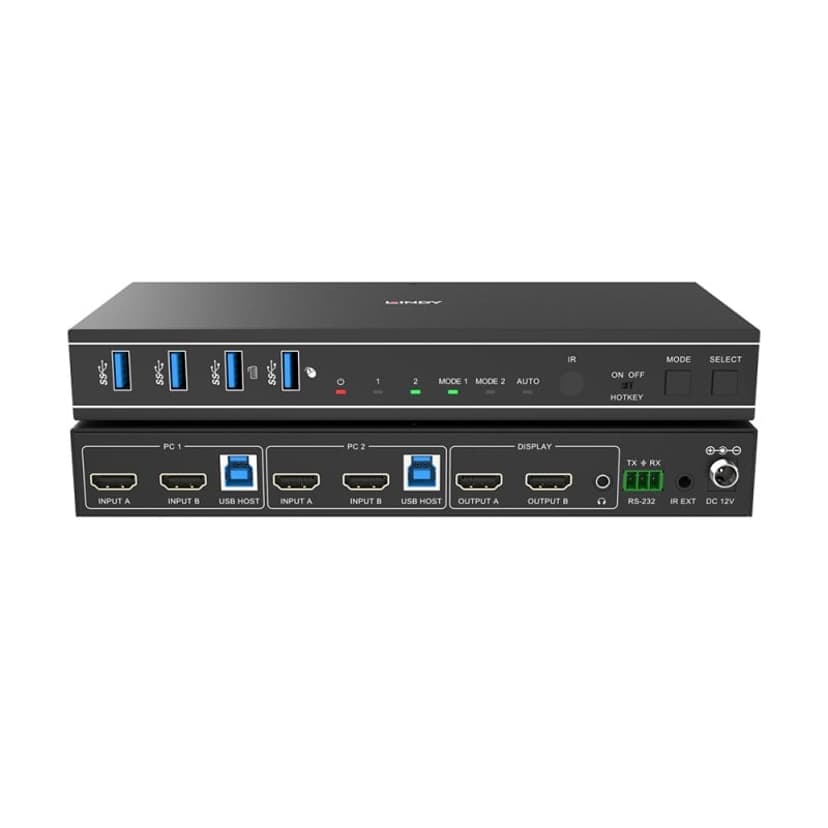 Lindy 39314 KVM-kytkin musta