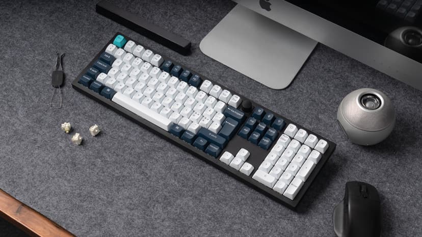 Keychron Q6 Max Knob Cabon Black Kablet og trådløst Gateron Jupiter Banana Nordisk