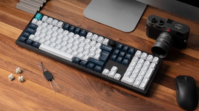 Keychron Q6 Max Knob Cabon Black Kablet og trådløst Gateron Jupiter Banana Nordisk