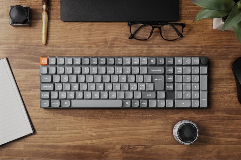 Keychron K17 Max Kablet og trådløst Gateron Low Profile 2.0 Brown Nordisk