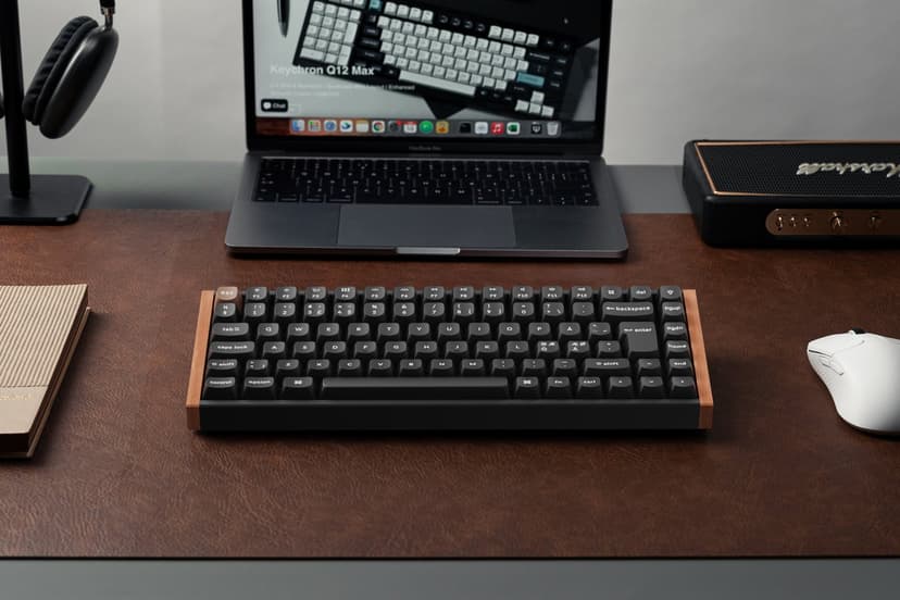 Keychron K2 HE SE QMK Wood Kablet og trådløs Gateron Double-Rail Magnetic Nebula Nordisk