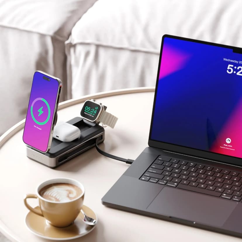 Alogic Roam Powerbank Qi2 100w 21000, 77mAh Sort