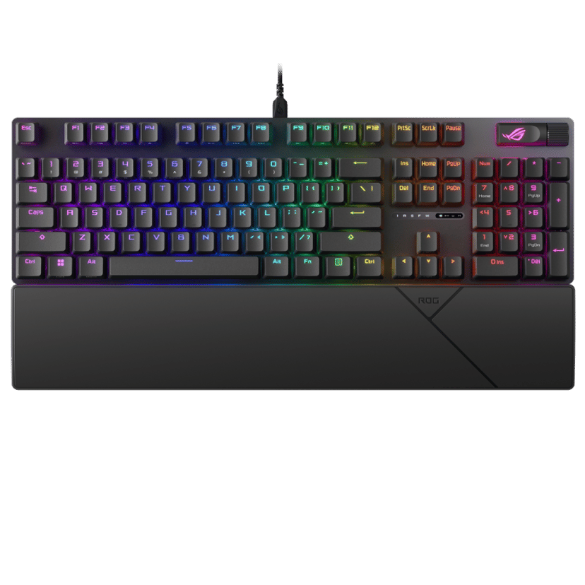 ASUS ROG Strix Scope II tangentbord Spela Trådlös RF + USB Svart Kabel ROG NX Snow Nordisk
