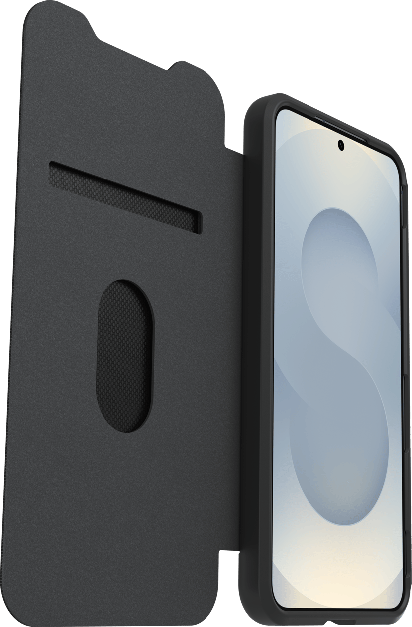 Otterbox React Folio Samsung Galaxy S25 Gjennomsiktig, Svart