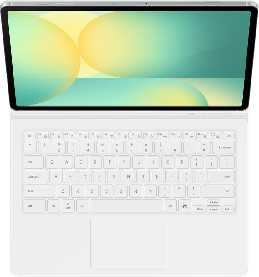 Samsung Book Cover Keyboard AI Key Samsung Galaxy Tab S10 FE+ Pohjoismainen Valkoinen