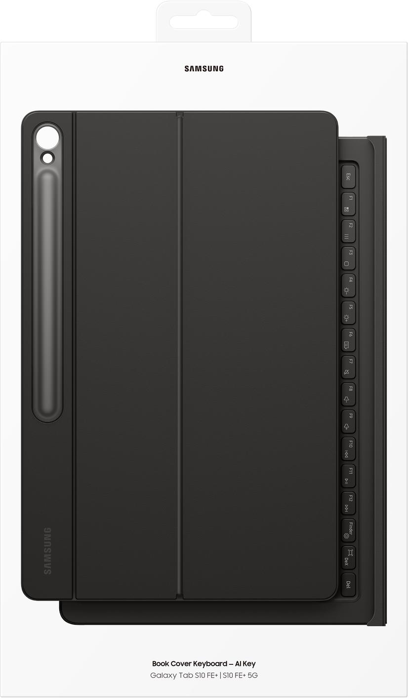 Samsung Book Cover Keyboard AI Key Samsung Galaxy Tab S10 FE+ Pohjoismainen Musta