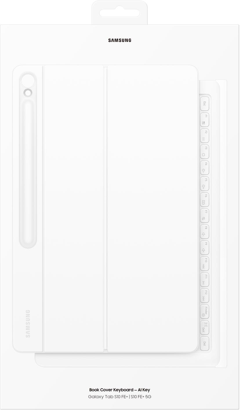 Samsung Book Cover Keyboard AI Key Samsung Galaxy Tab S10 FE+ Nordisk Hvit