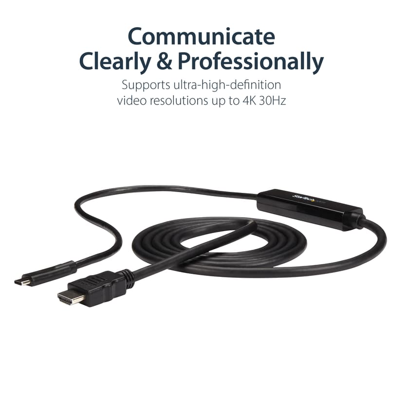 Startech USB-C to HDMI Adapter ekstern videoadapter 1m USB-C HDMI Sort