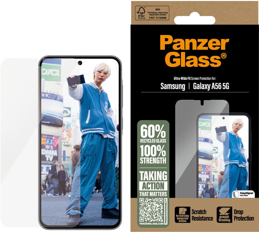 Panzerglass Ultra-Wide Fit skärmskydd Samsung Galaxy A56