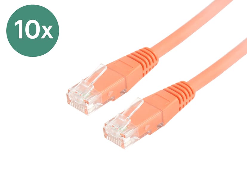 Prokord Nettverkskabel LSZH 10-pack RJ-45 Cat 6 1.5m Oransje