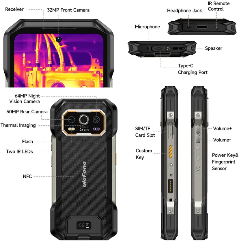 Ulefone Armor 27T Pro 5G 256GB Svart