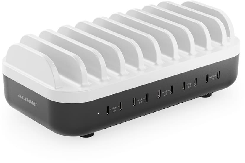 Alogic USB-C stasjonær ladestasjon 10 porter