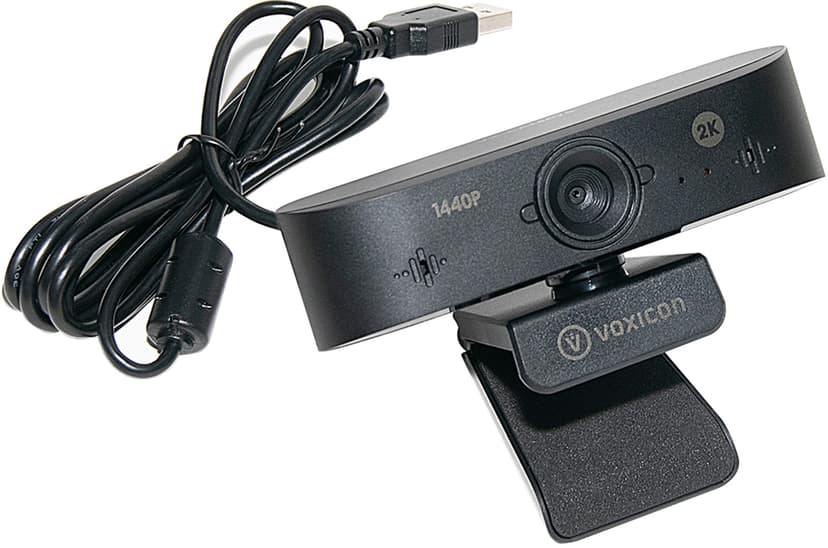 Voxicon CAM675 Pro 2K Webcam til Erhverv med Dobbelt Mikrofon og Autofokus