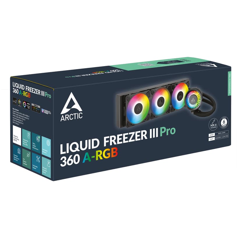 ARCTIC Liquid Freezer III Pro 360 A-RGB Væskekjølesett Svart