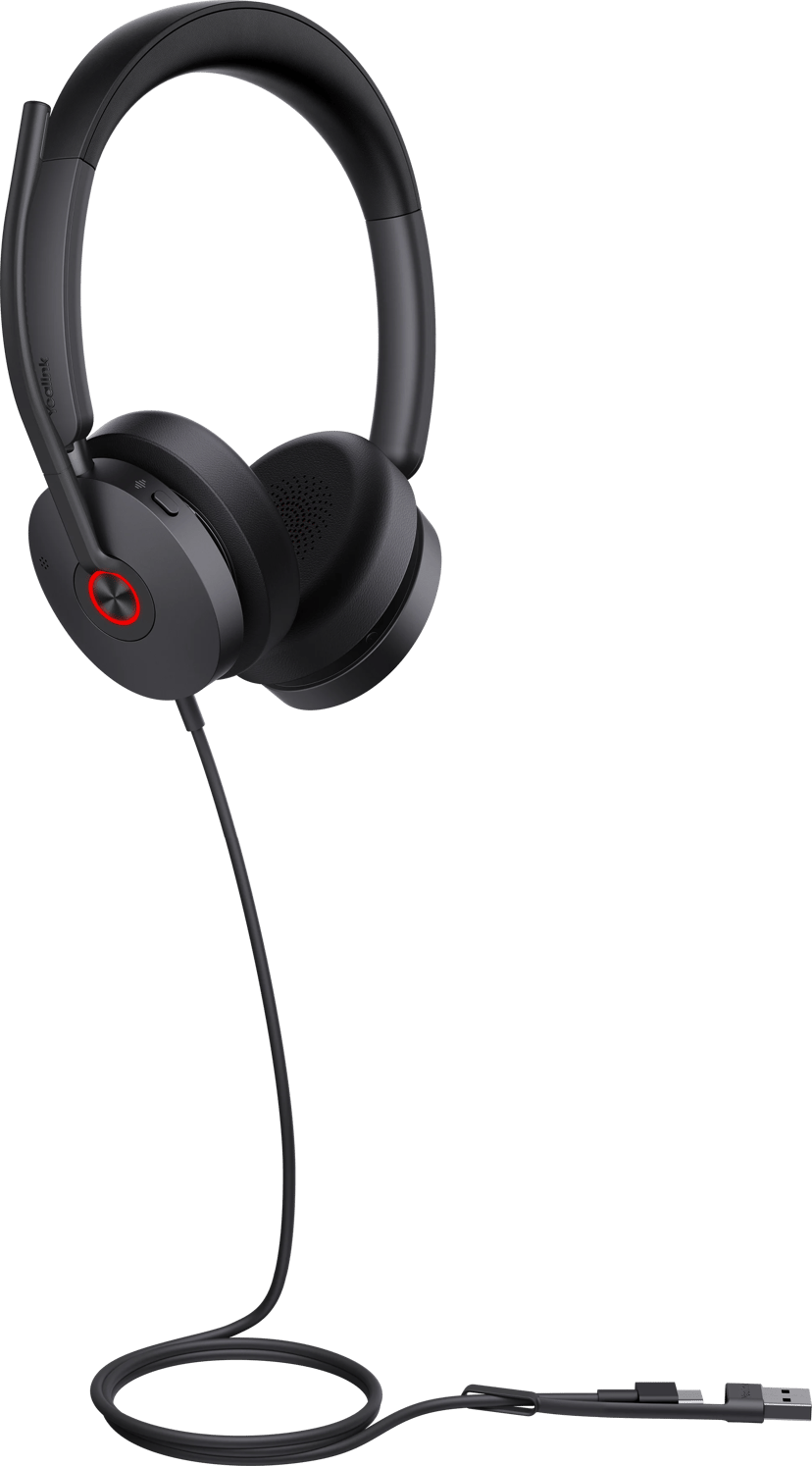Yealink UH48 Stereo USB-A, USB-C UC Sort