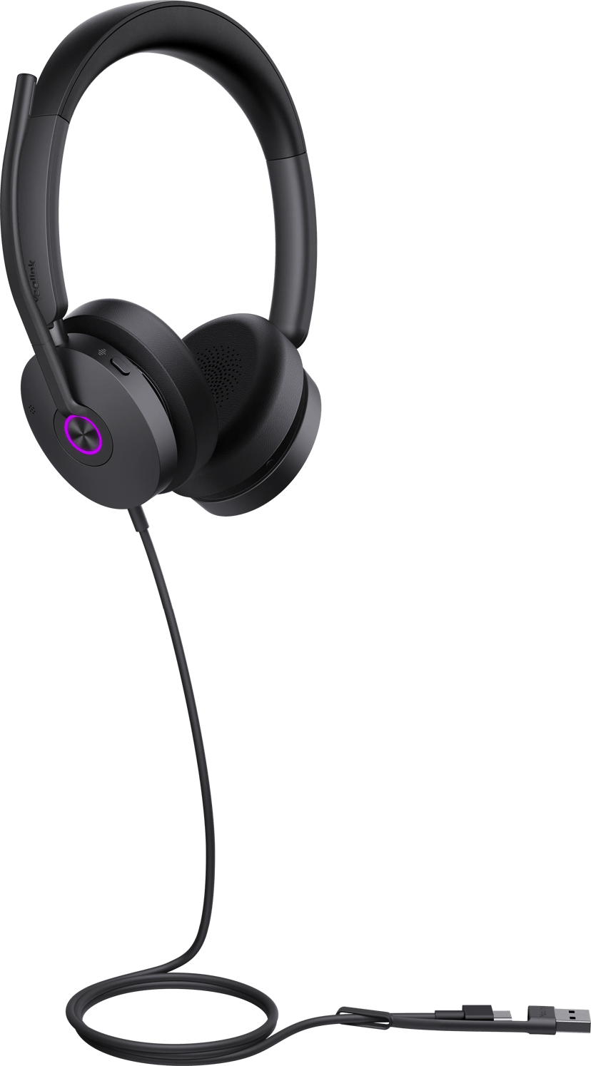 Yealink UH48 Stereo USB-A, USB-C UC Svart