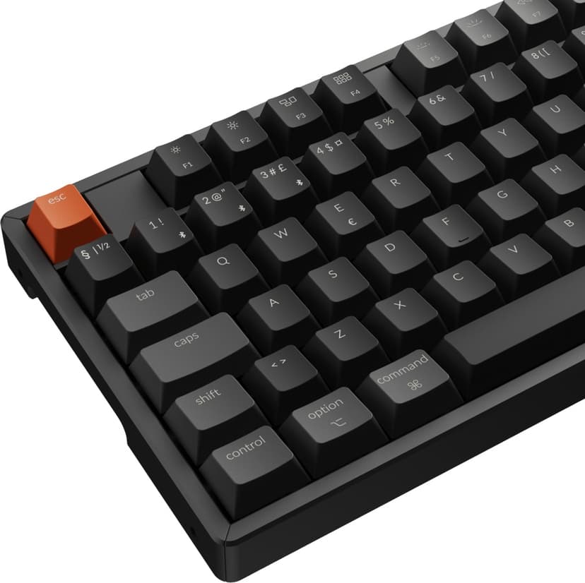 Keychron K10v2 RGB Aluminum Hot Swap QMK Kablet og trådløst Keychron Super Red Nordisk