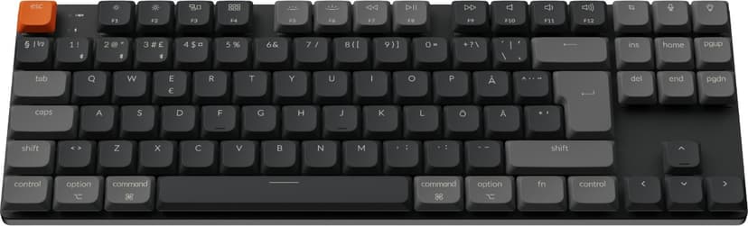 Keychron K1v6 RGB Aluminum Hot Swap QMK Trådbunden och trådlös Keychron Lågprofil 2.0 Röd Nordisk