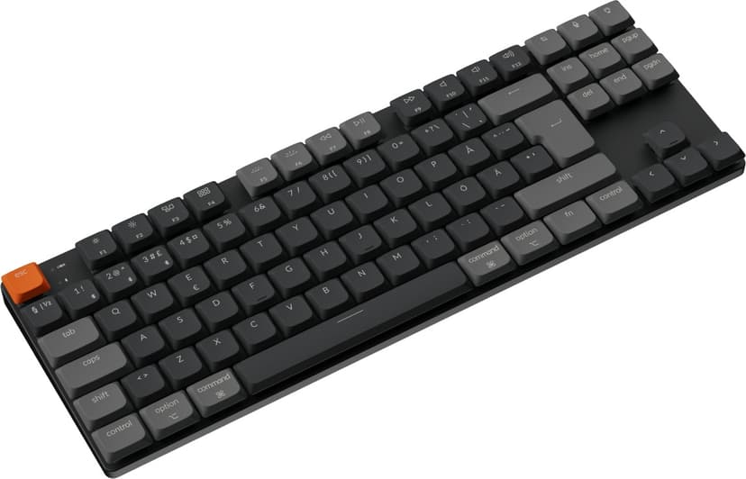 Keychron K1v6 RGB Aluminum Hot Swap QMK Trådbunden och trådlös Keychron Lågprofil 2.0 Röd Nordisk