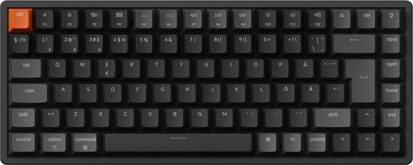 Keychron K2v3 RGB Aluminum Hot Swap QMK Trådbunden och trådlös Keychron Super Brown Nordisk