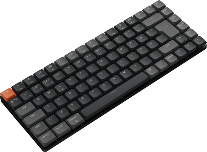 Keychron K3v3 RGB Aluminum Hot Swap QMK Kablet og trådløst Keychron Lavprofil 2.0 Rød Nordisk