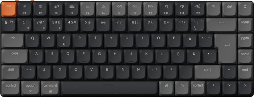Keychron K3v3 RGB Aluminum Hot Swap QMK Kablet og trådløst Keychron Low Profile 2.0 Brown Nordisk