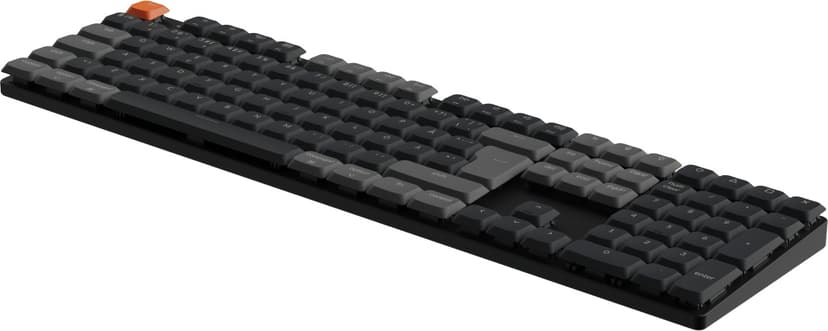 Keychron K5v2 RGB Aluminum Hot Swap QMK Kabel & Trådlös Keychron Lågprofil 2.0 Röd Nordic