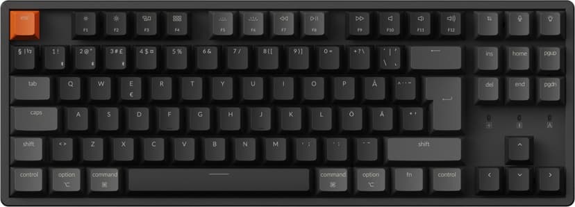 Keychron K8v2 RGB Aluminum Hot Swap QMK Trådbunden och trådlös Keychron Super Red Nordisk
