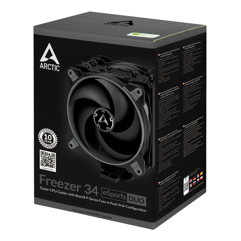 ARCTIC Freezer 34 Esports Duo Grey Kjøler Grå, Sort