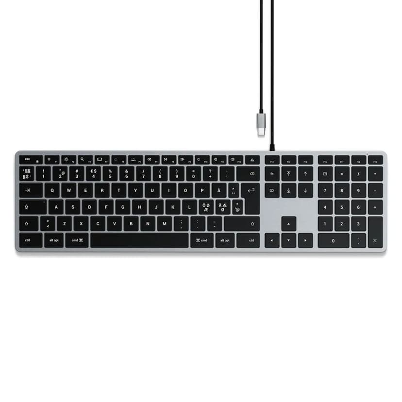 Satechi Slim W3 Wired Backlit Kablet Nordisk